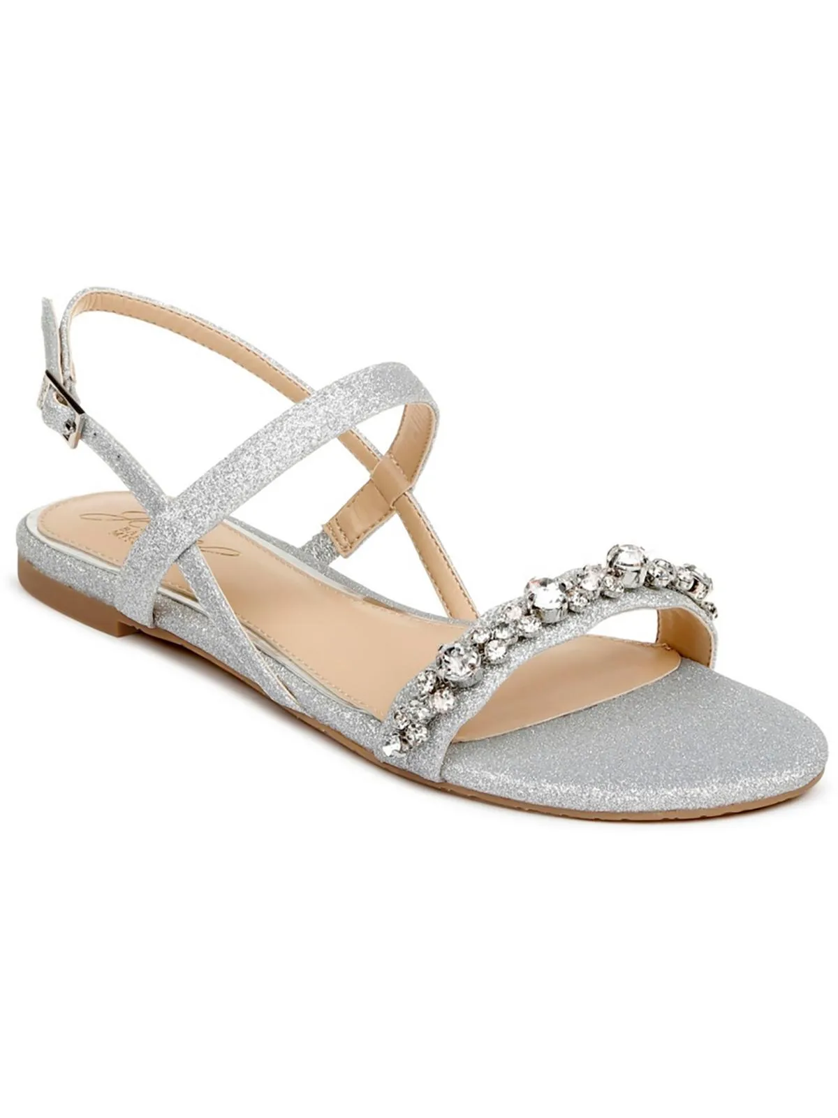 OSMOND Womens Glitter Embellish Ankle Strap