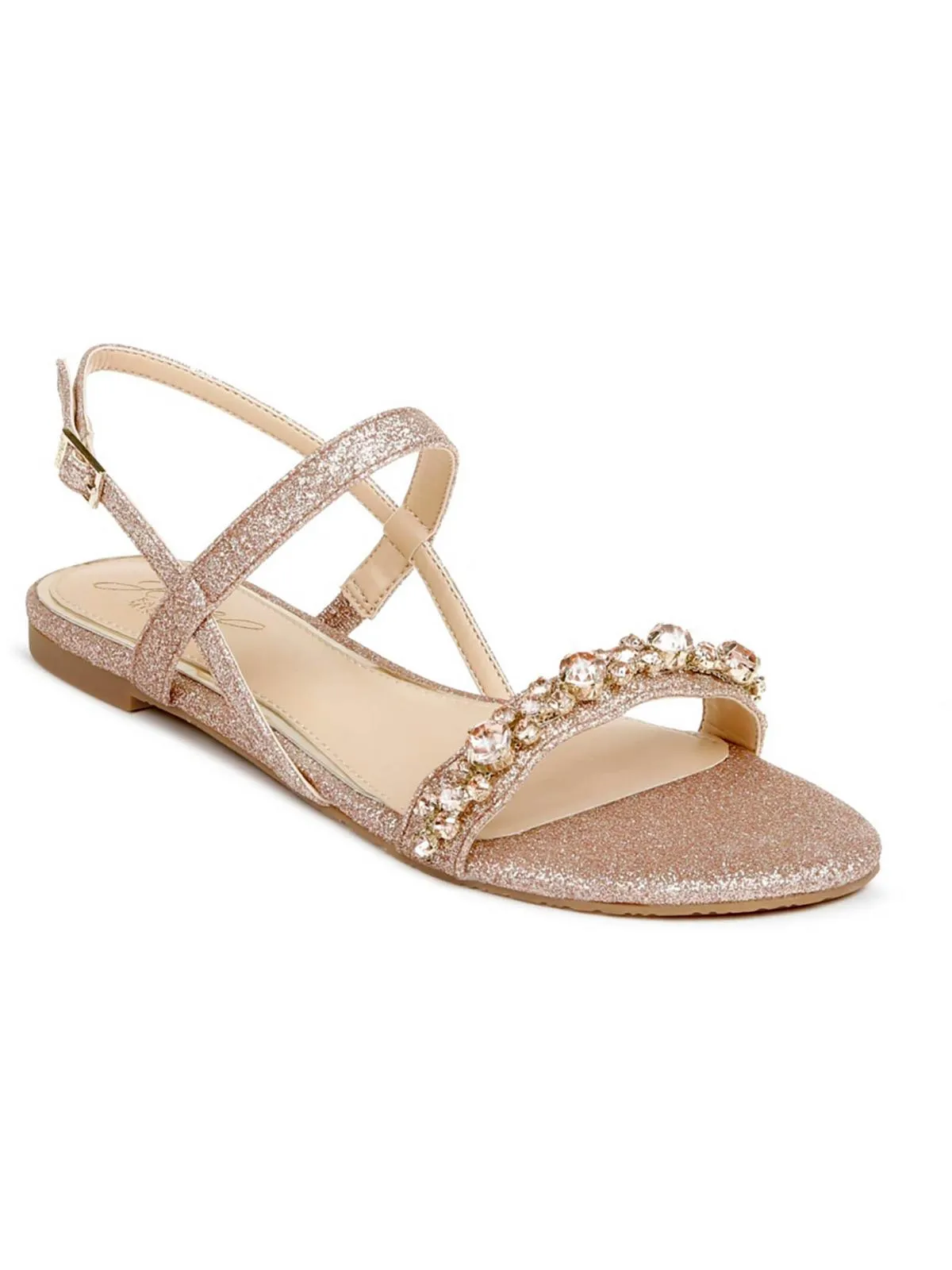 OSMOND Womens Glitter Embellish Ankle Strap