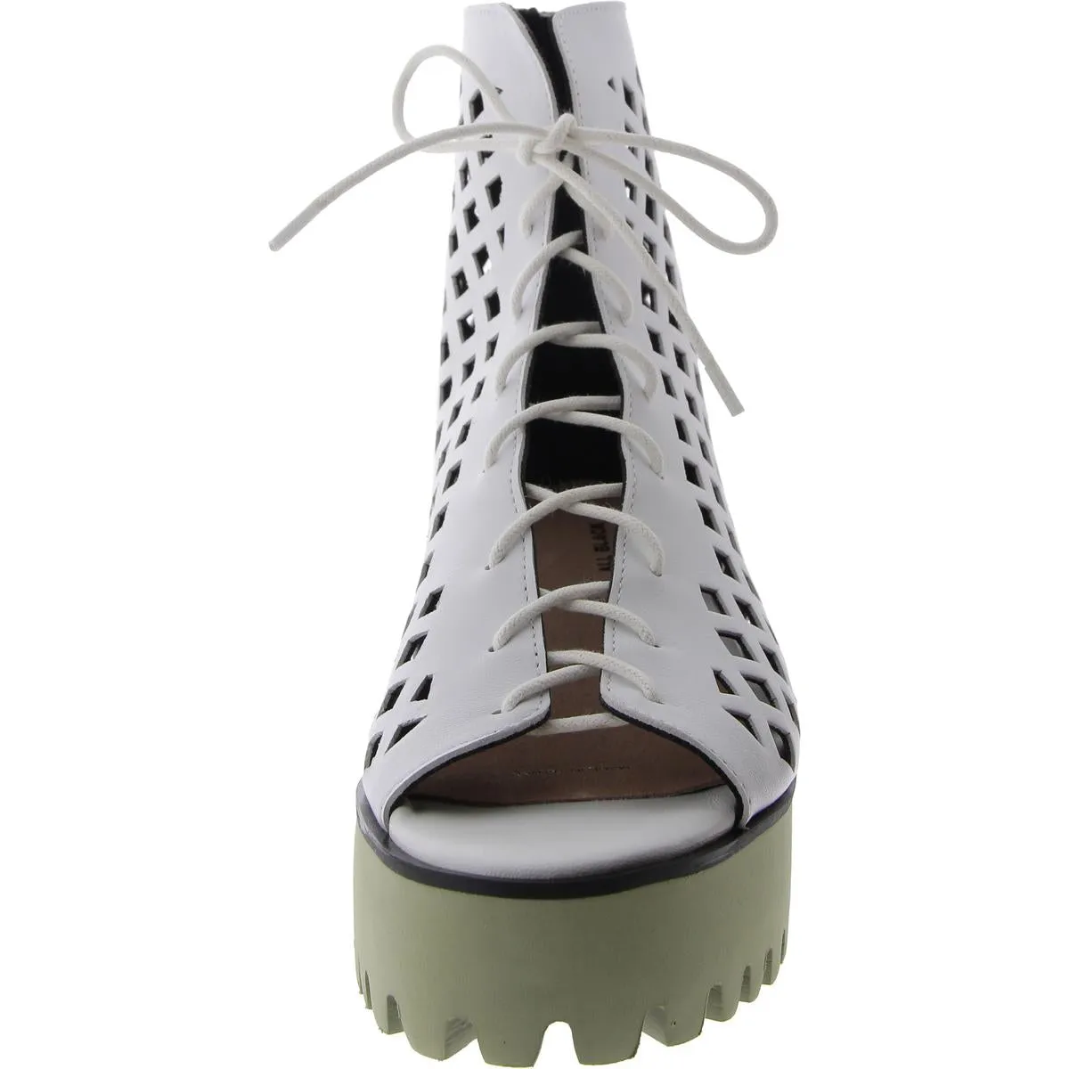 OT Perf Flatform Camper Womens Laser Cut Lace-Up Flatform Sandals