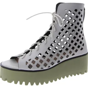 OT Perf Flatform Camper Womens Laser Cut Lace-Up Flatform Sandals
