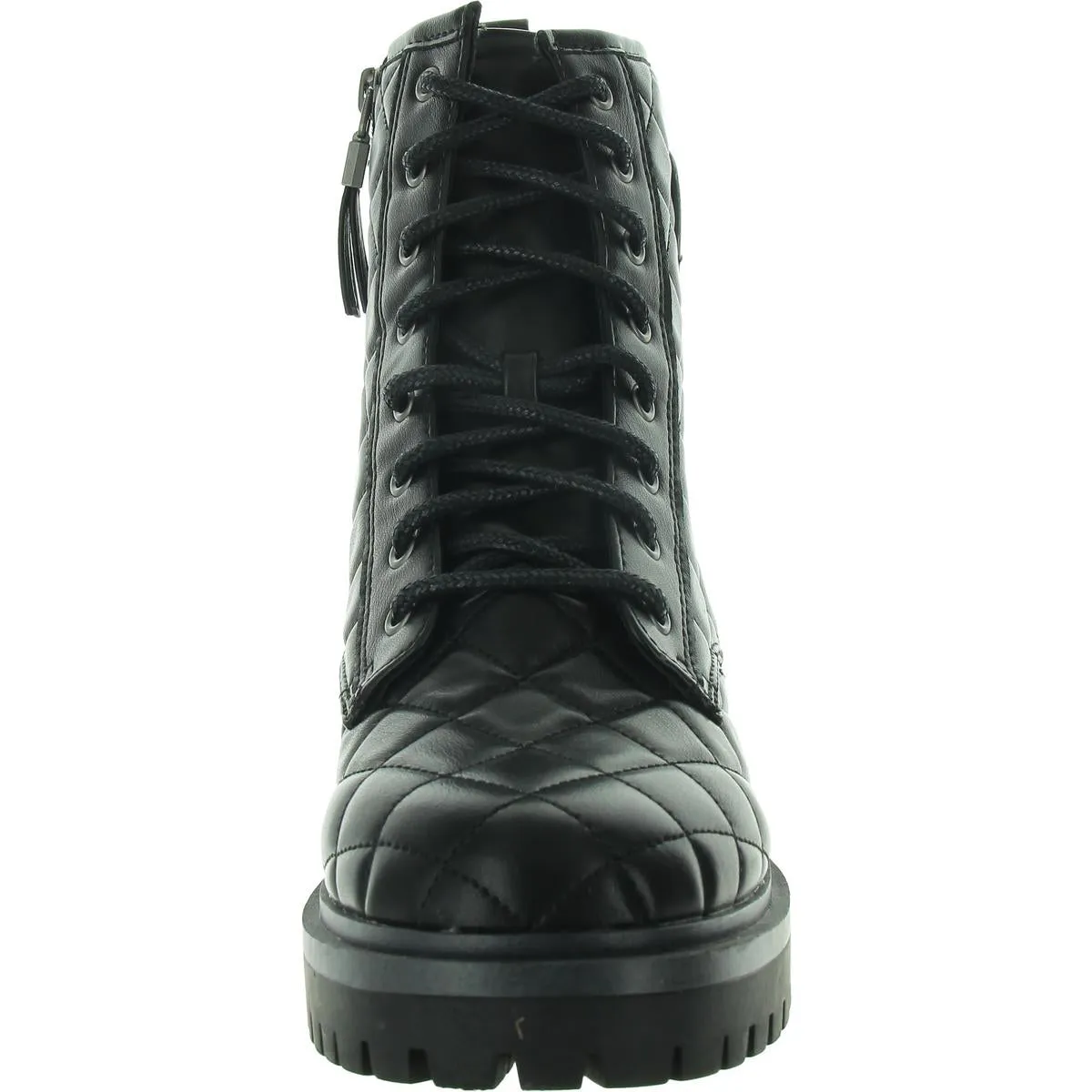 Otis Womens Block Heel Lug Sole Combat & Lace-Up Boots