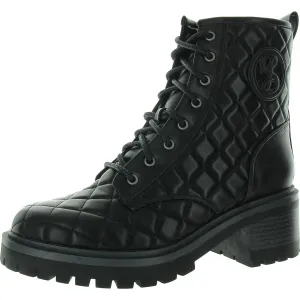 Otis Womens Block Heel Lug Sole Combat & Lace-Up Boots