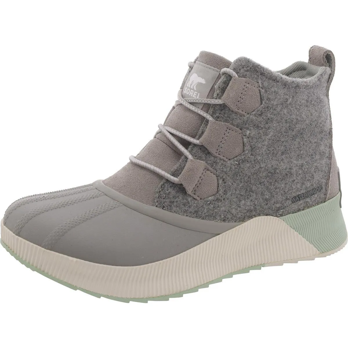 Out N About Womens Leather Lace Up Rain Boots