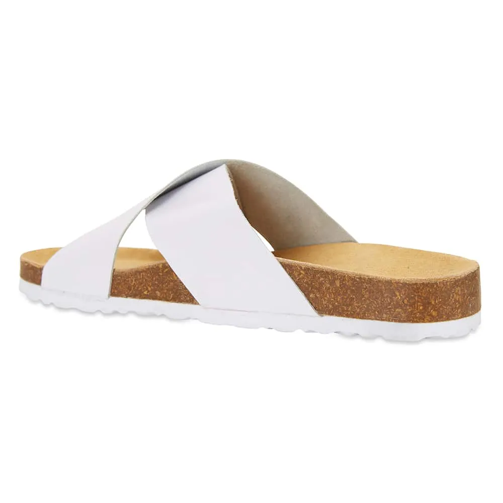 Pace Slide in White Smooth