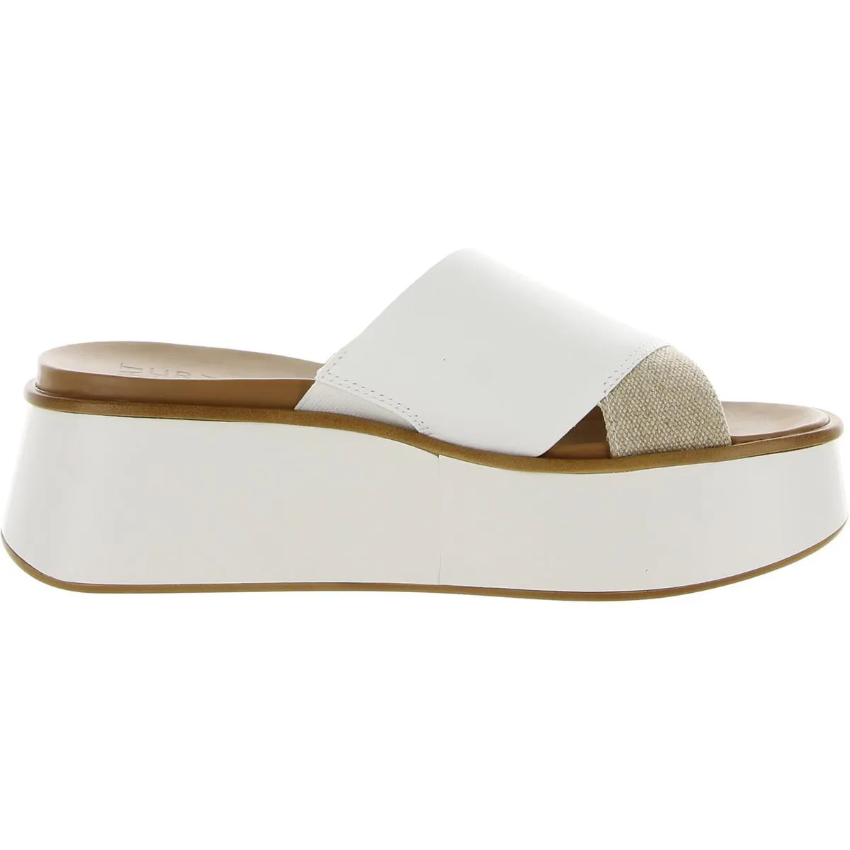 Pacer Womens Leather Wedge Sandals