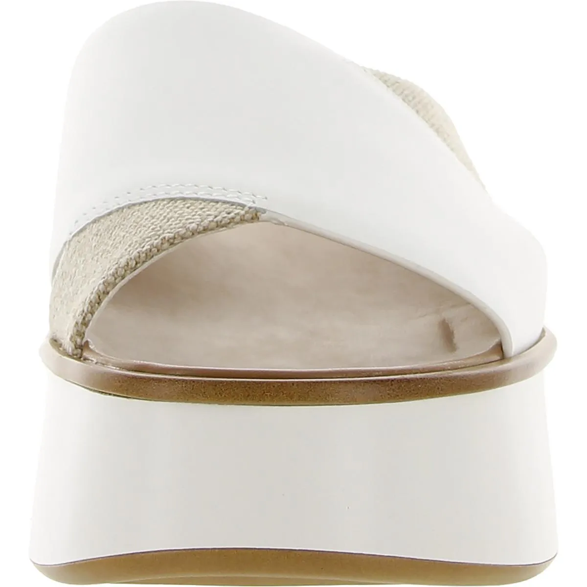 Pacer Womens Leather Wedge Sandals