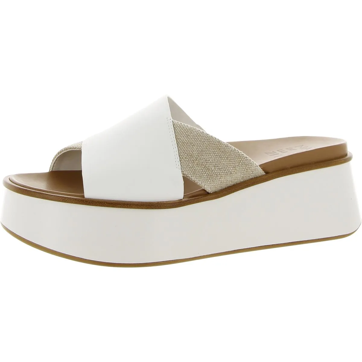 Pacer Womens Leather Wedge Sandals