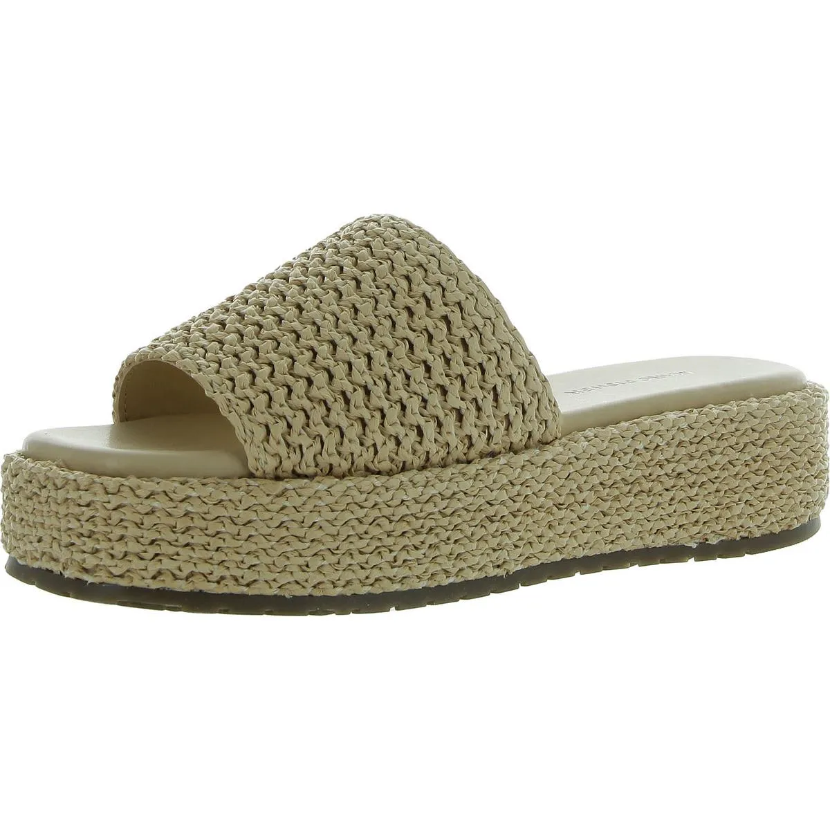Pais Womens Solid Manmade Slide Sandals