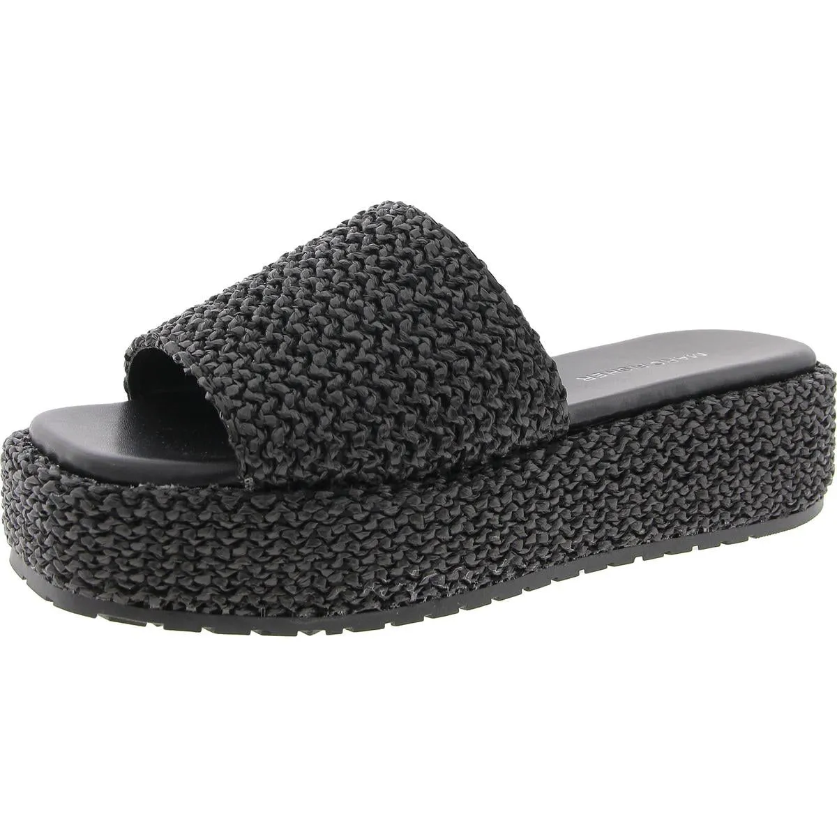 Pais Womens Solid Manmade Slide Sandals