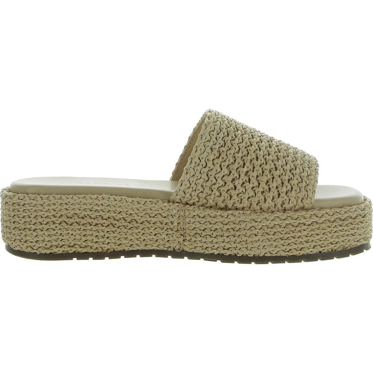 Pais Womens Solid Manmade Slide Sandals
