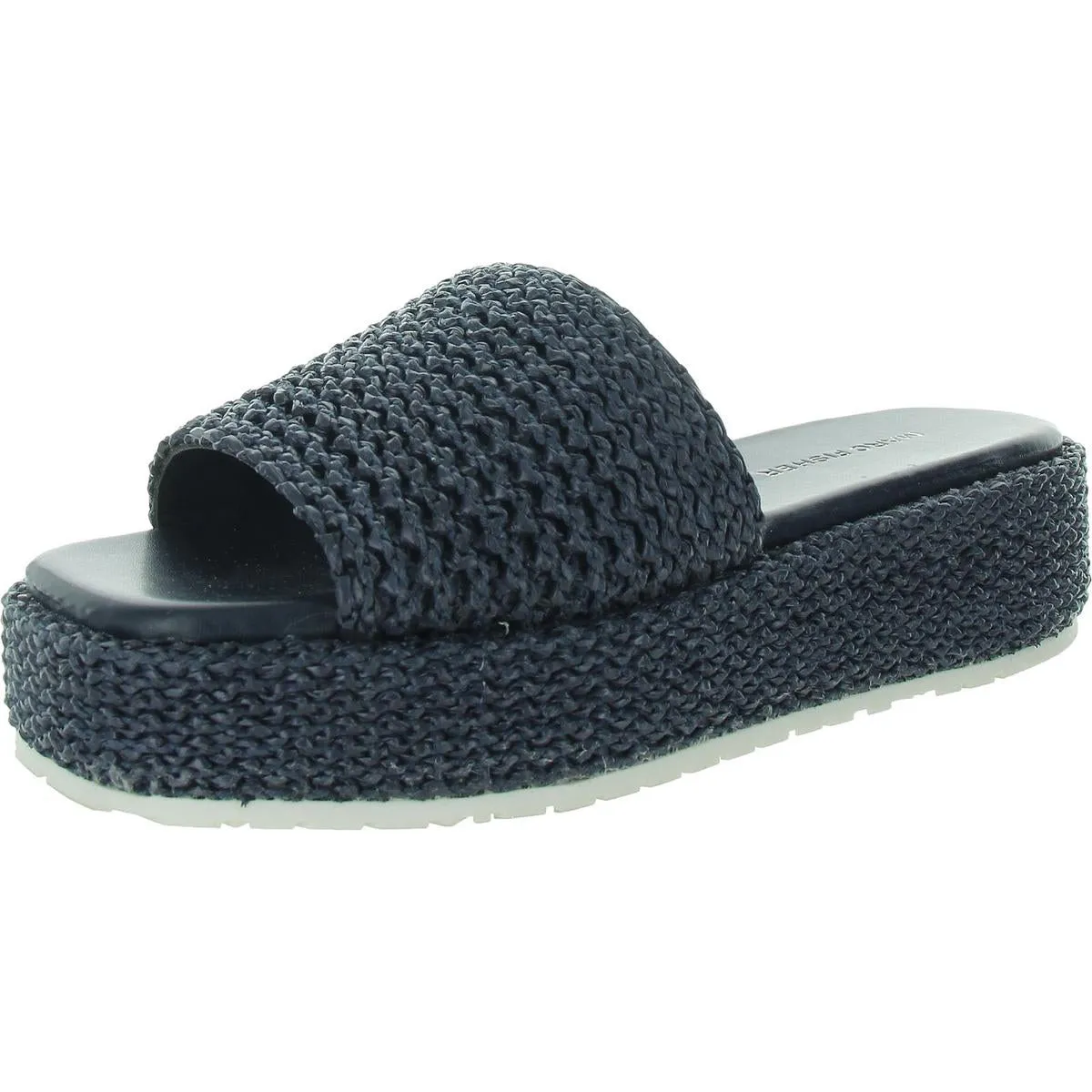 Pais Womens Solid Manmade Slide Sandals