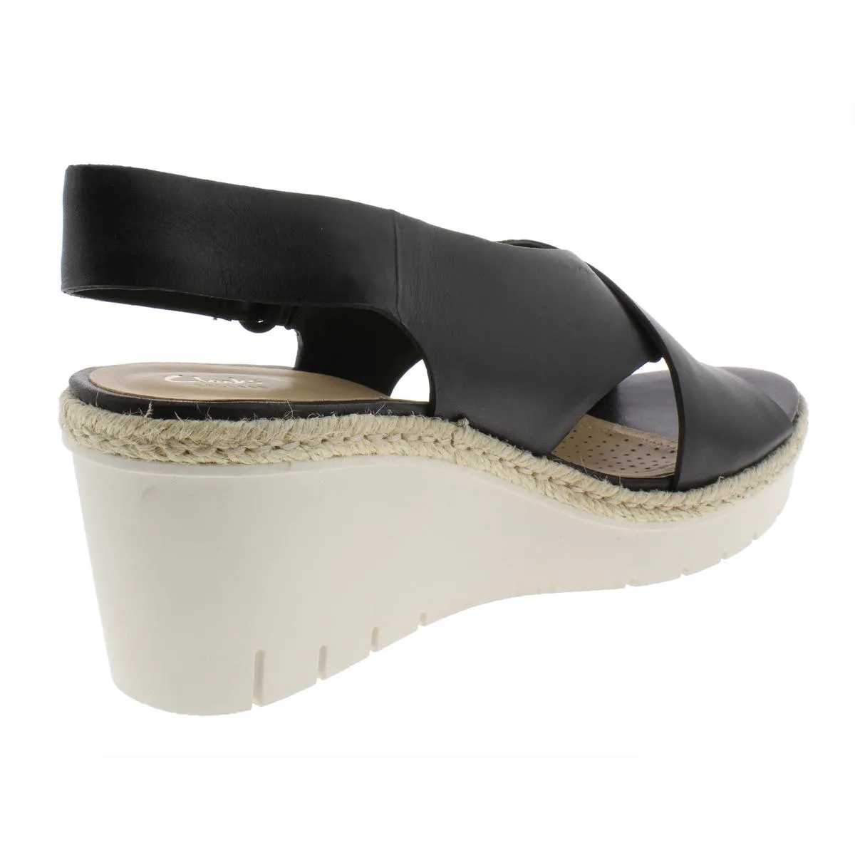 Palm Glow Womens Leather Platforms Wedges