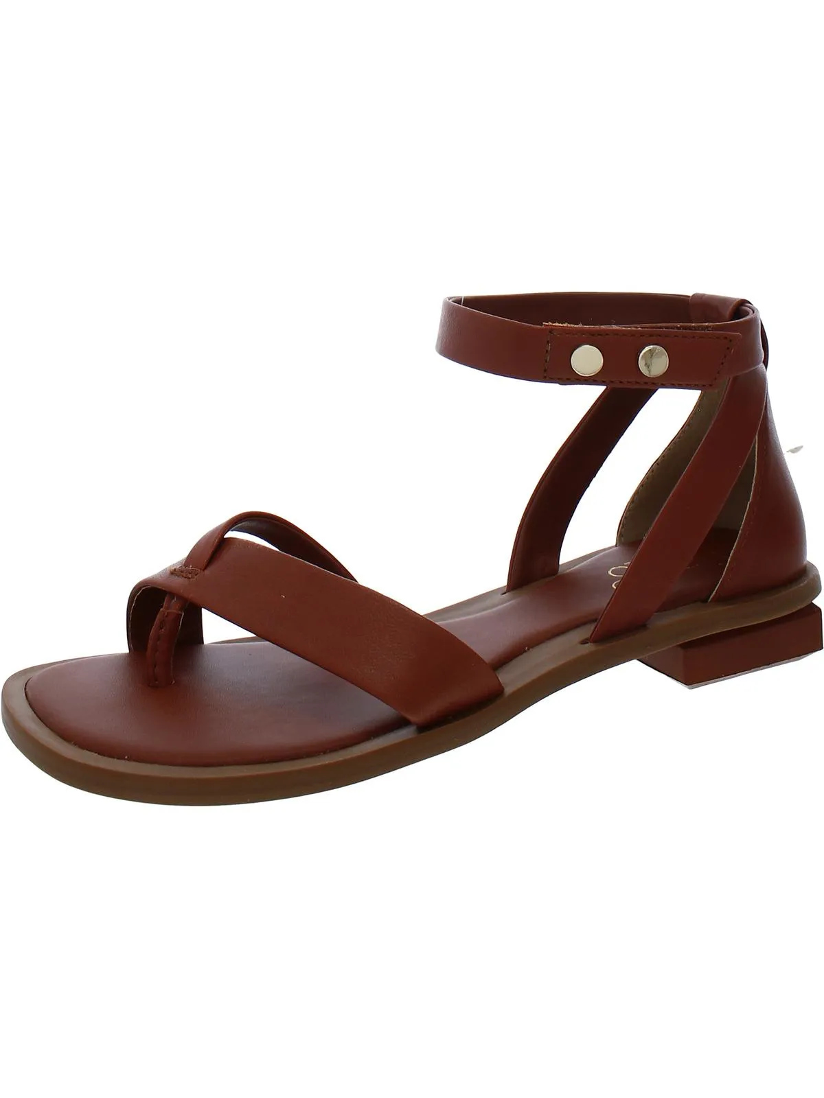 PARKER Womens Leather Open Toe Ankle Strap