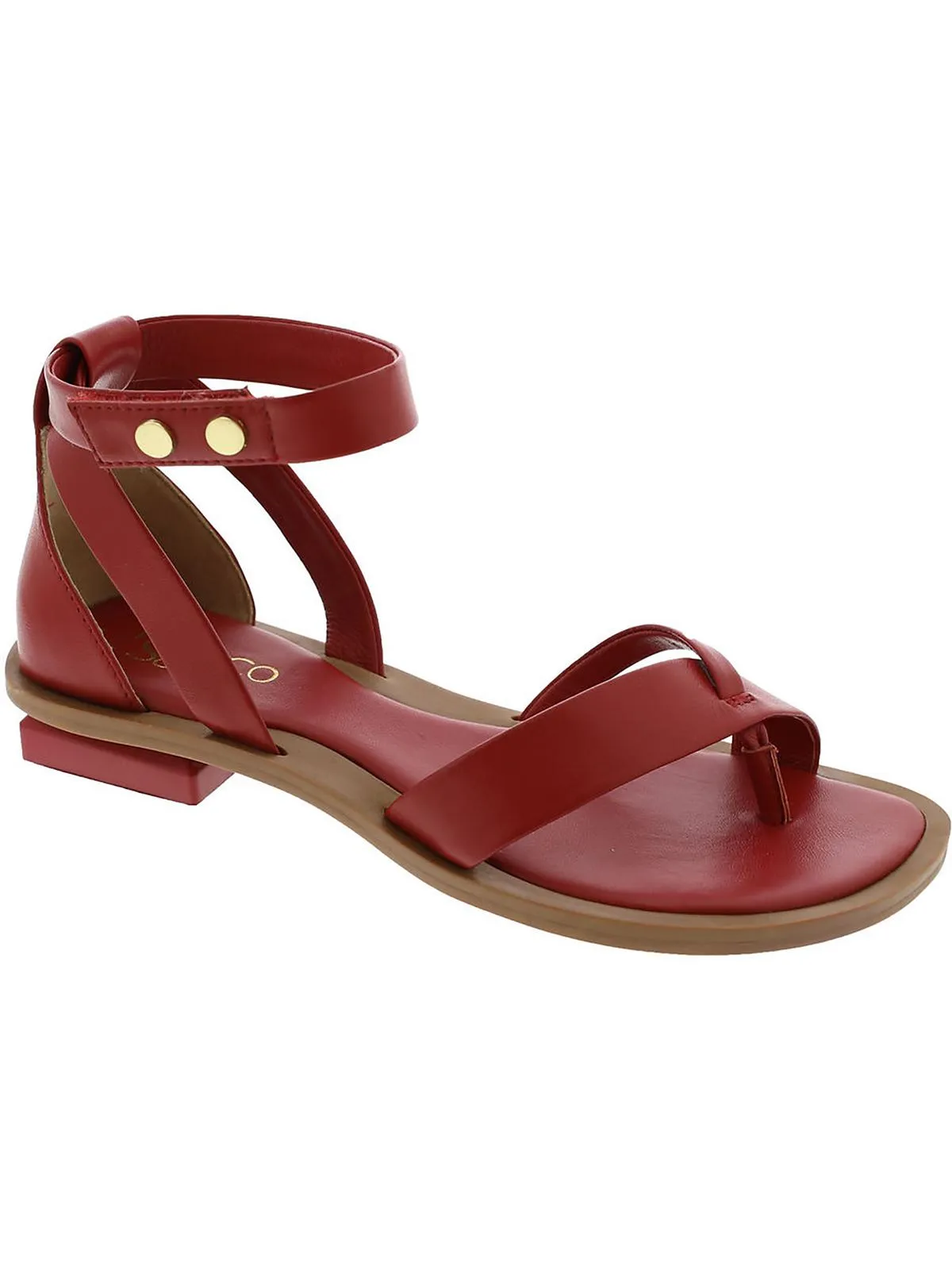PARKER Womens Leather Open Toe Ankle Strap
