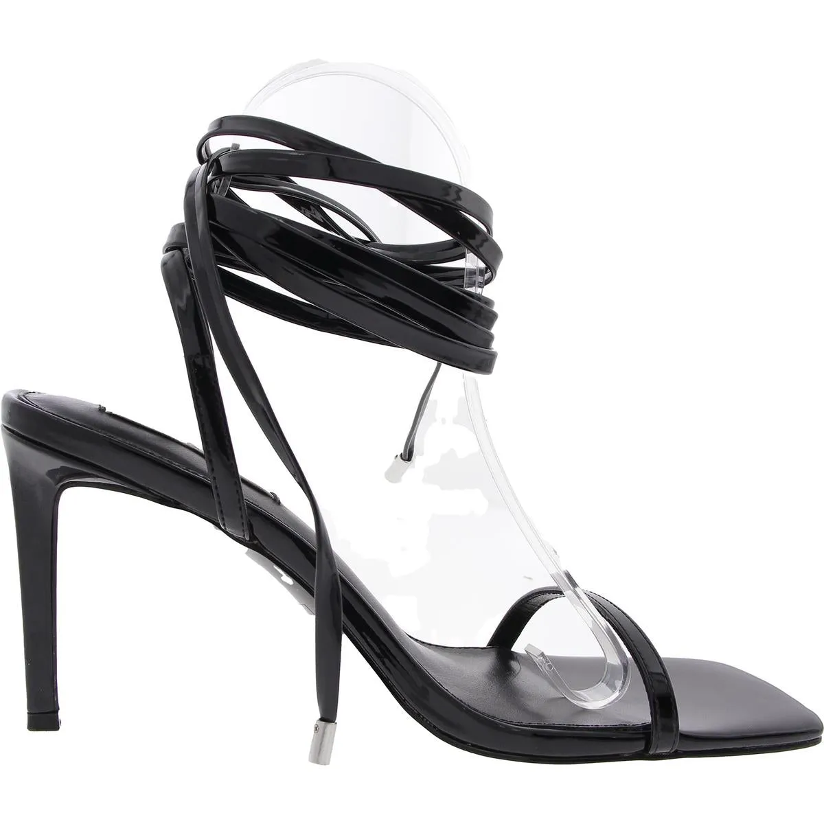 Passionate Womens Lace-Up Patent Heels
