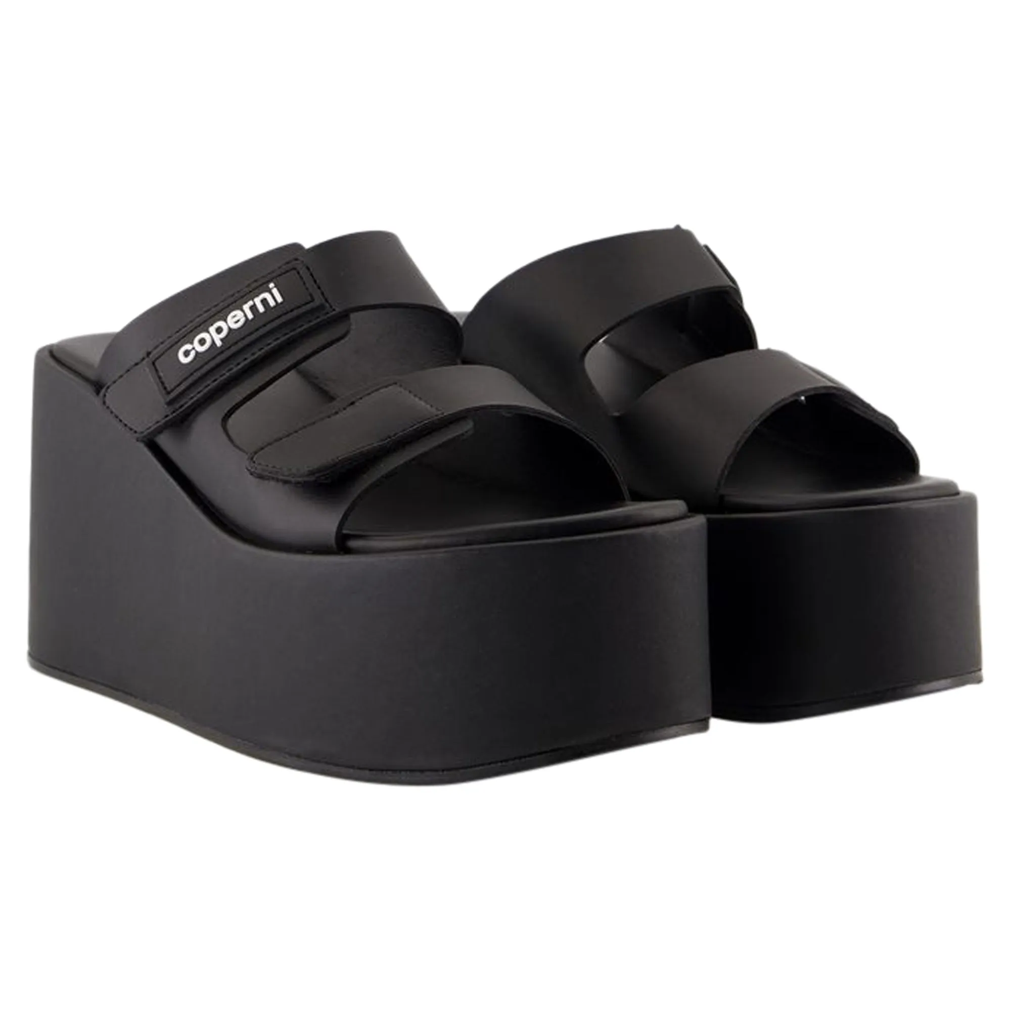 Patch Wedge Sandals - Coperni - Synthetic - Black