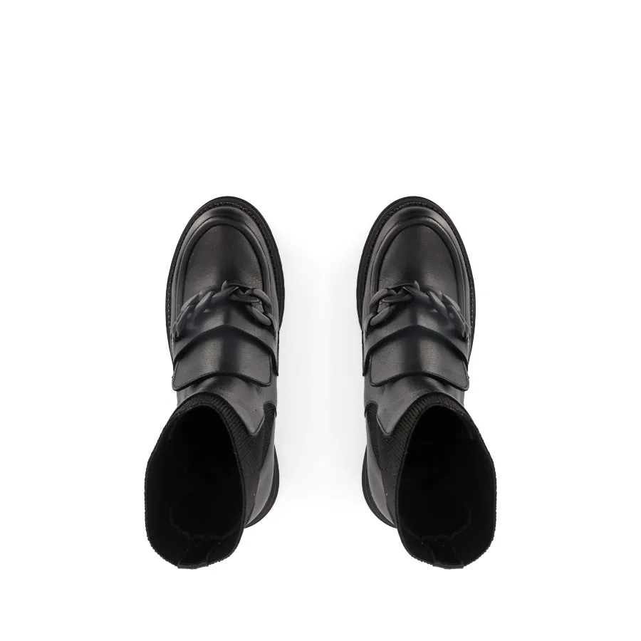 PEANUT - BLACK LEATHER