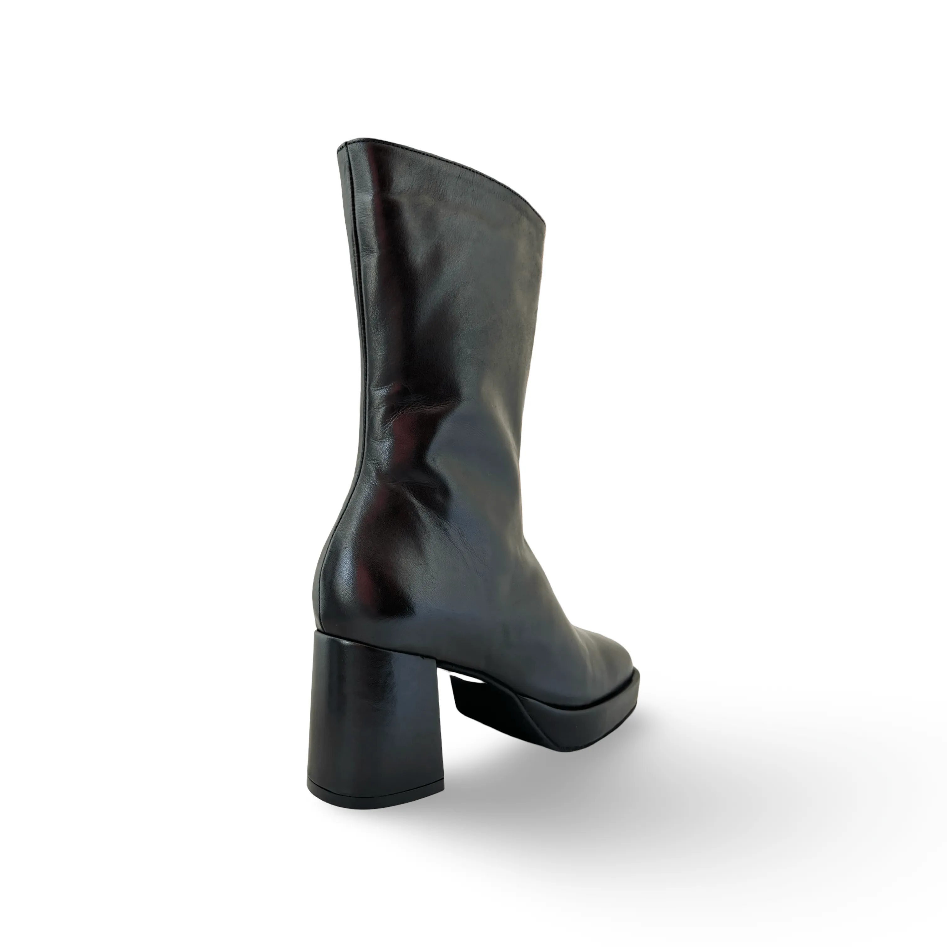 Penner Black Block Heel Boot