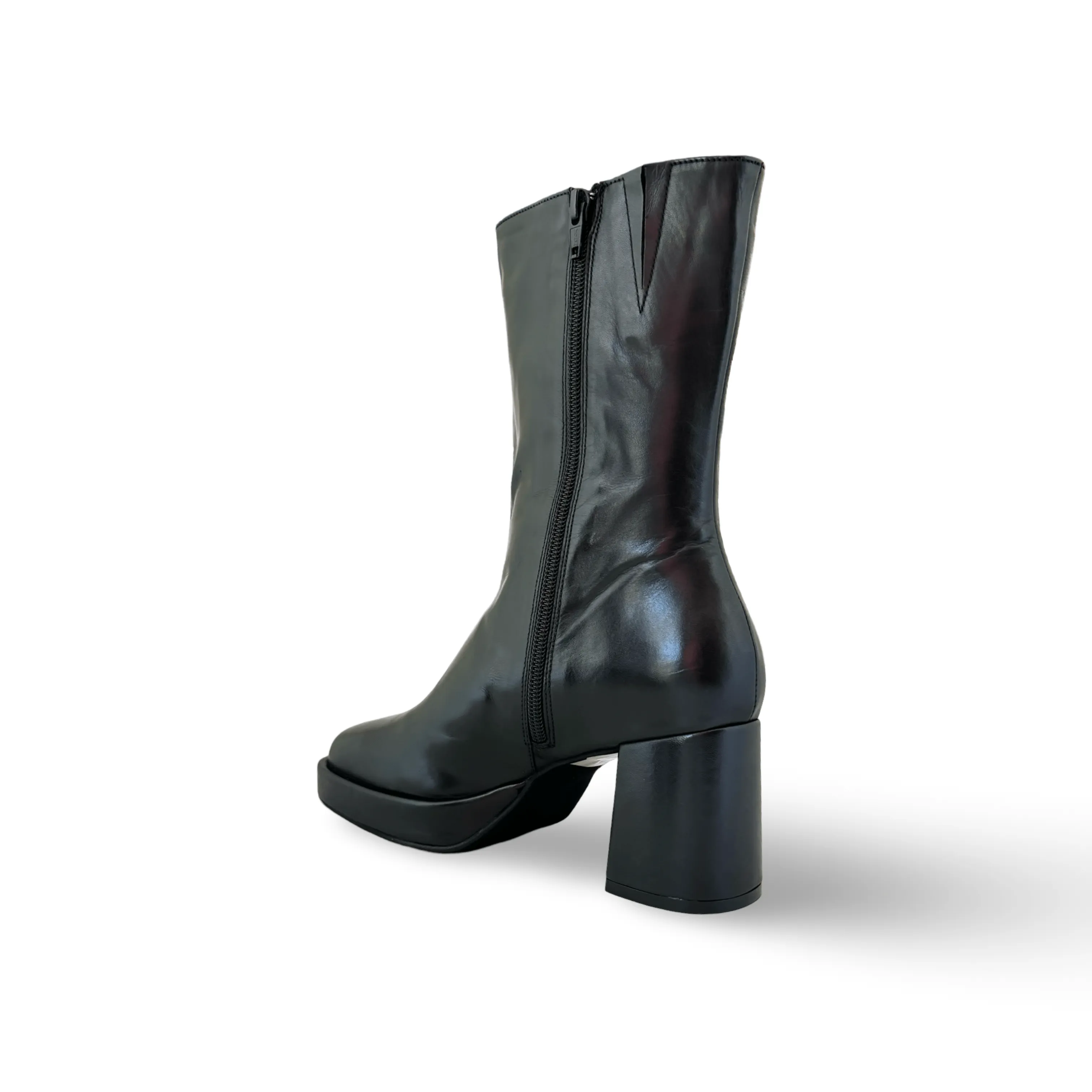 Penner Black Block Heel Boot
