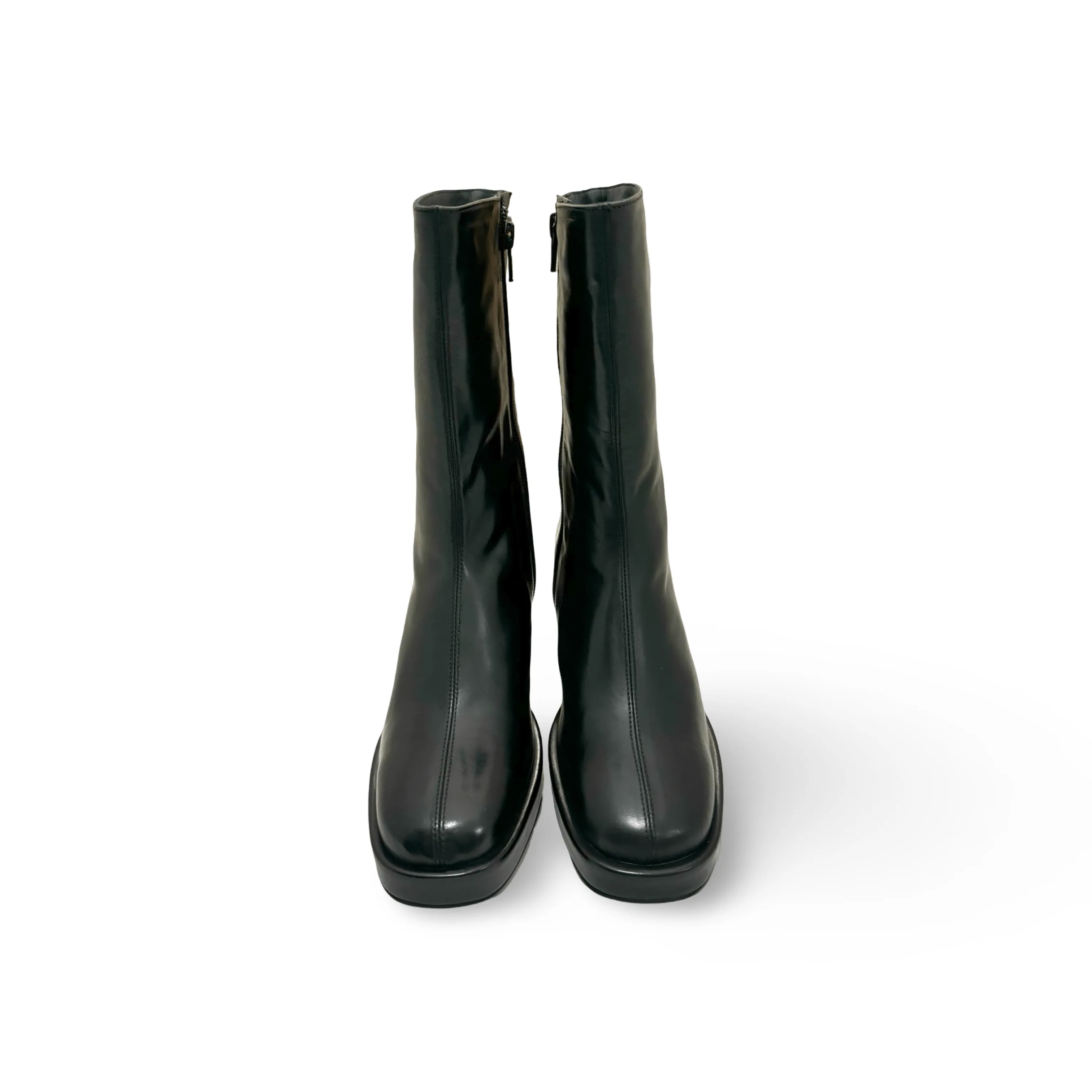 Penner Black Block Heel Boot
