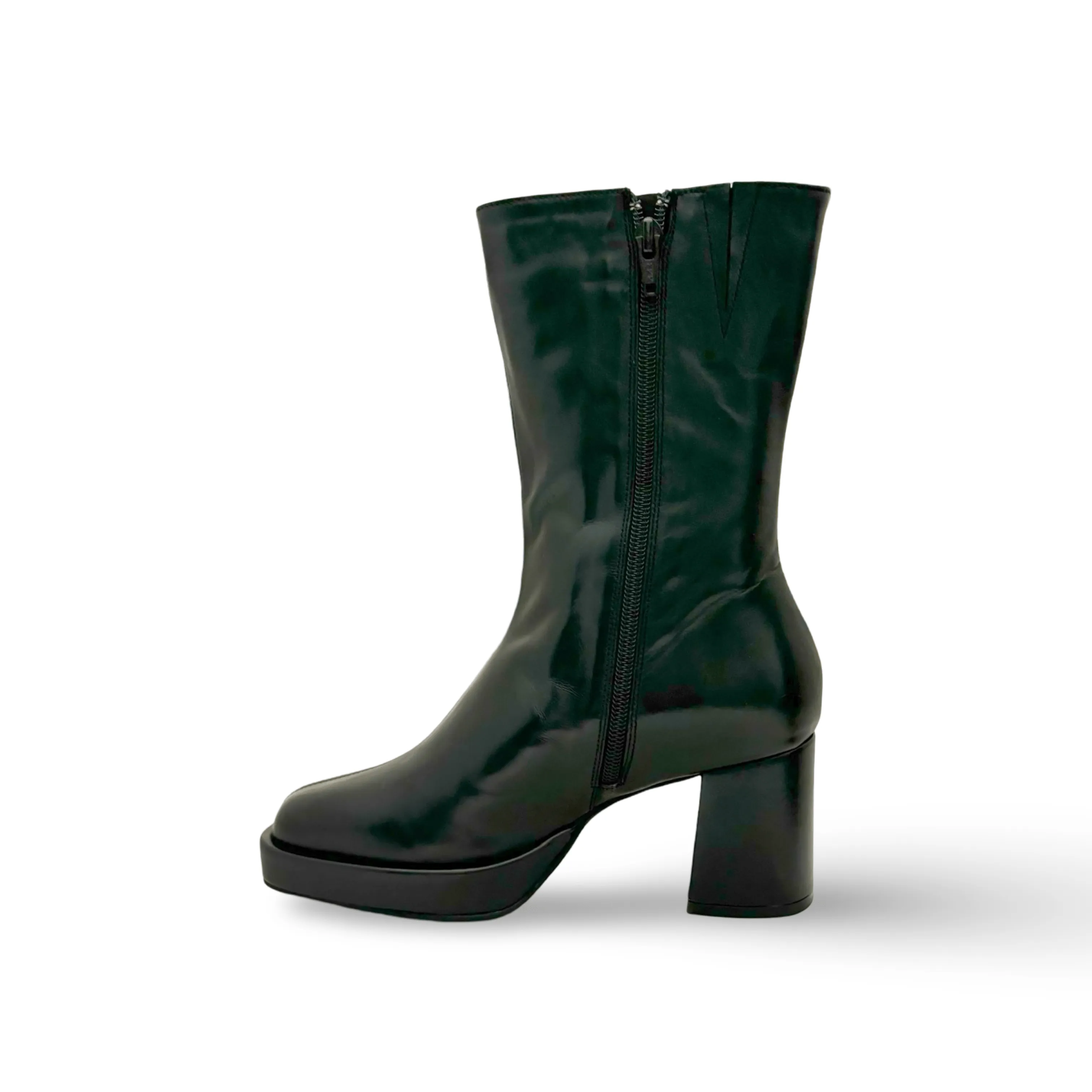 Penner Black Block Heel Boot