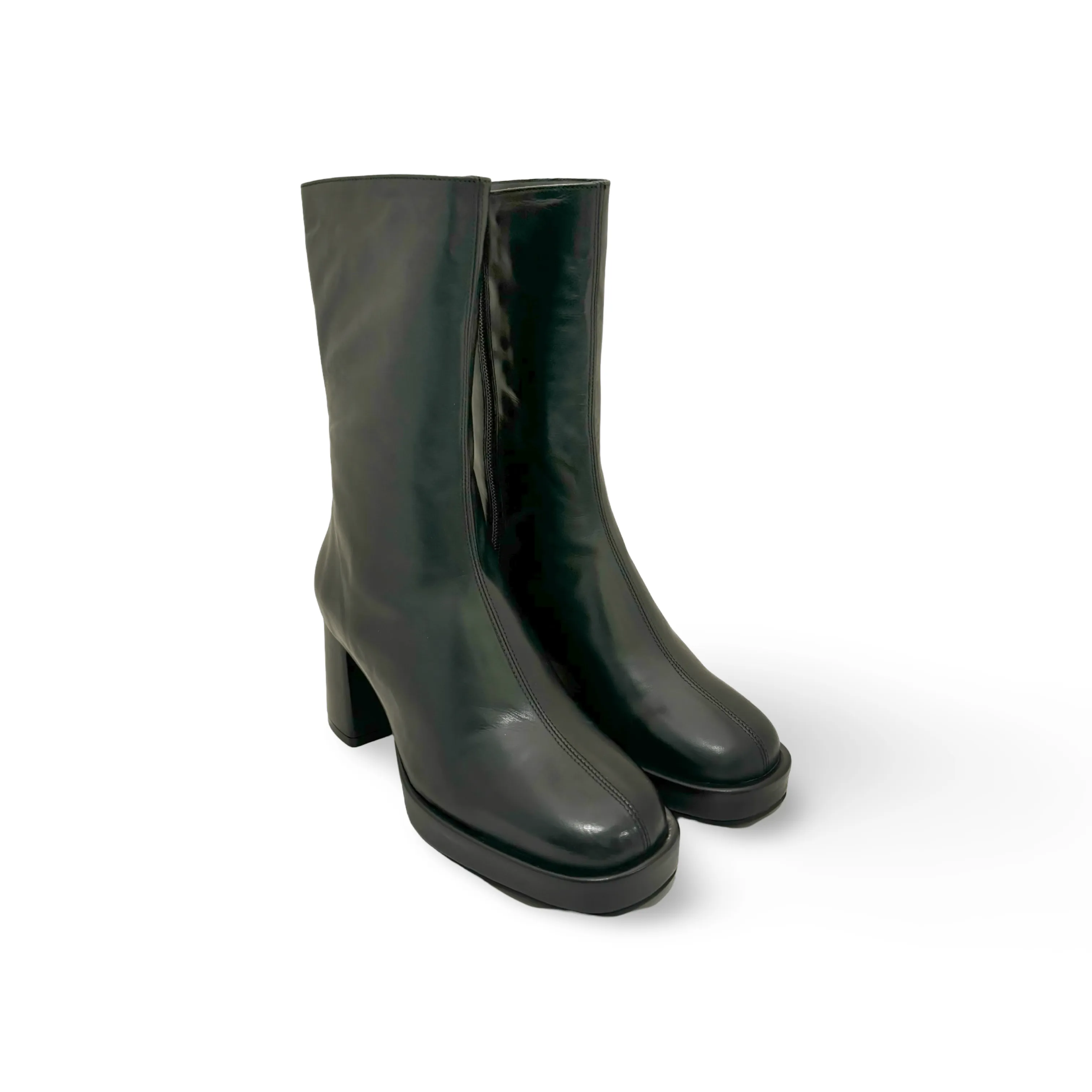 Penner Black Block Heel Boot