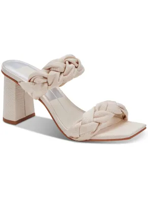 PHEBY Womens Square toe Dressy Block Heel