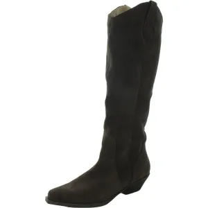 Phenix Womens Zipper Leather Knee-High Boots