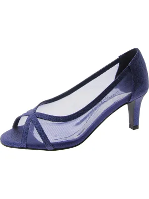 Picaboo Womens Glitter Peep Toe Heels