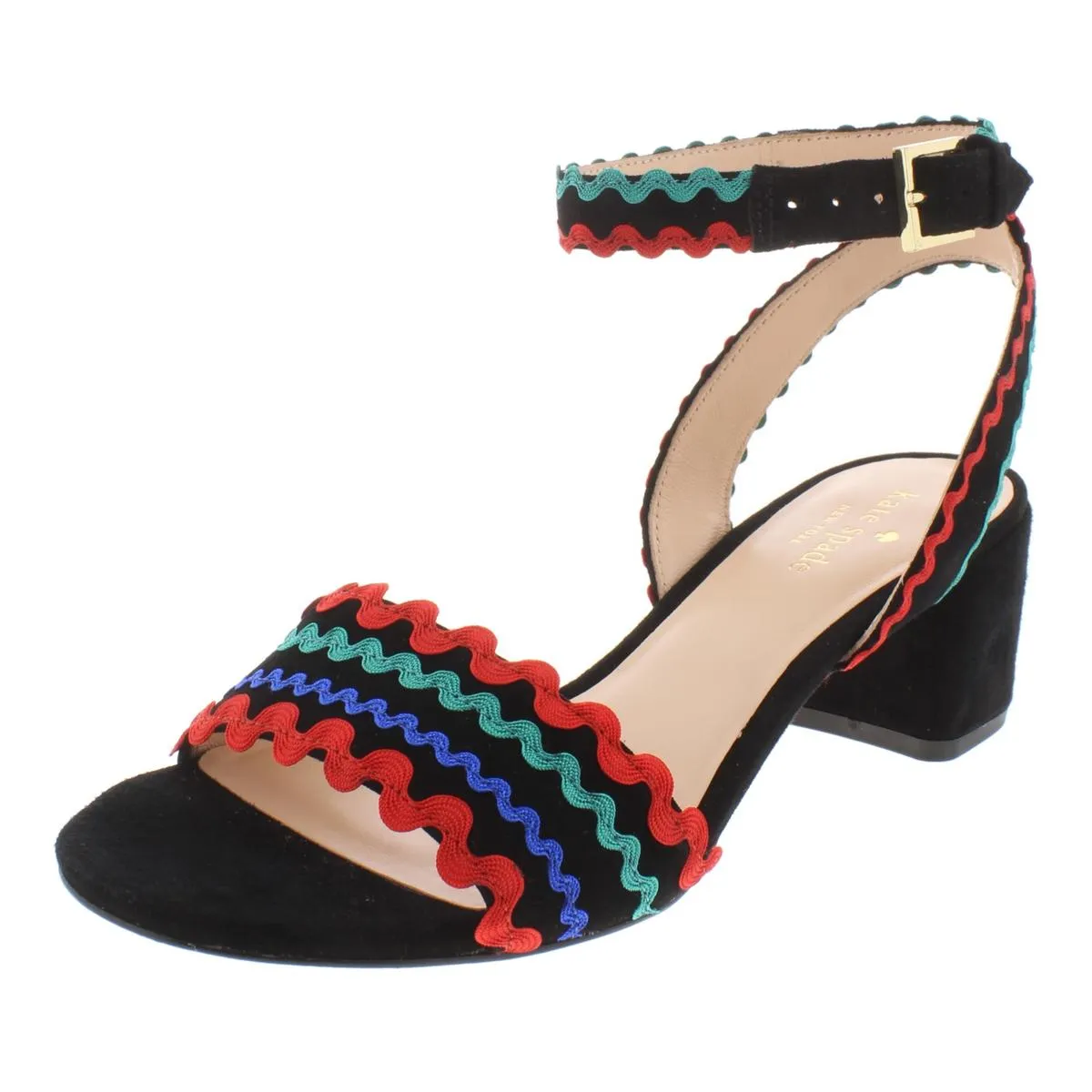 Piedra Womens Suede Ankle Strap Heels