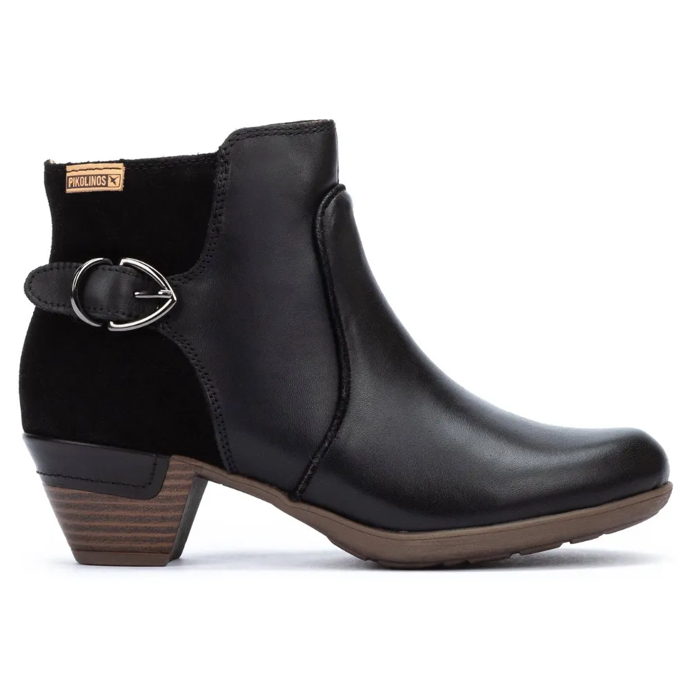 Pikolinos Rotterdam Black Leather Ankle Boot (Women's)