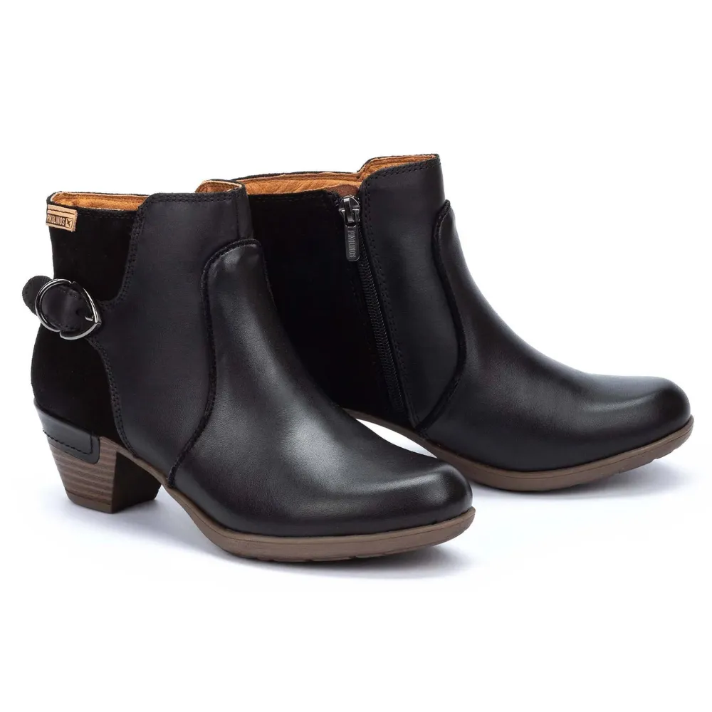 Pikolinos Rotterdam Black Leather Ankle Boot (Women's)