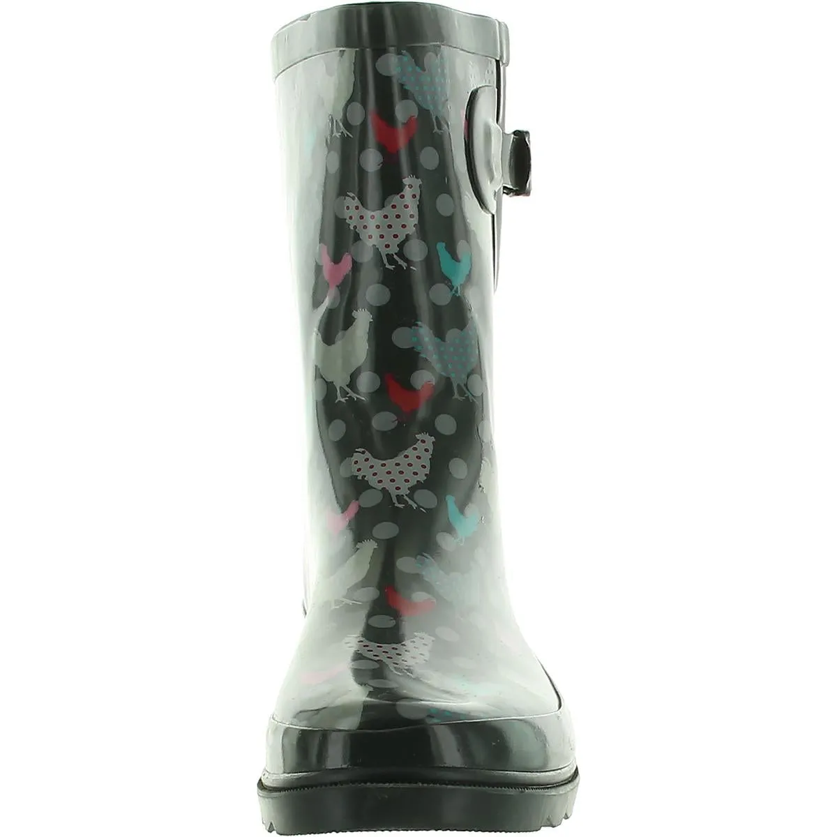 Polka Poultry Womens Outdoor Mid-Calf Rain Boots