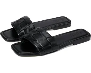 Portland Leather Slides In Black