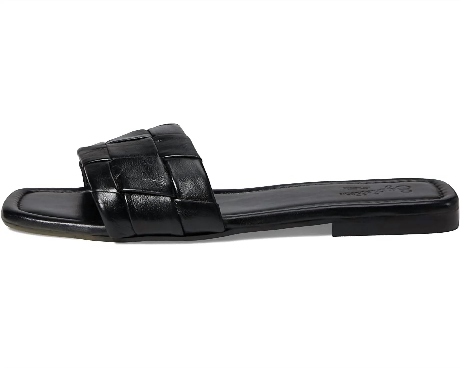 Portland Leather Slides In Black