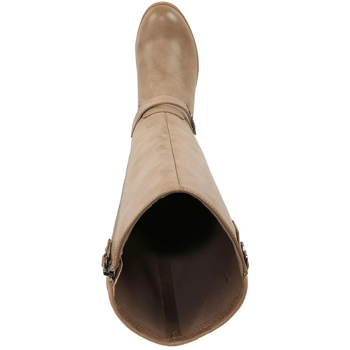 PRAIRIE Womens Faux Leather Block Heel Knee-High Boots