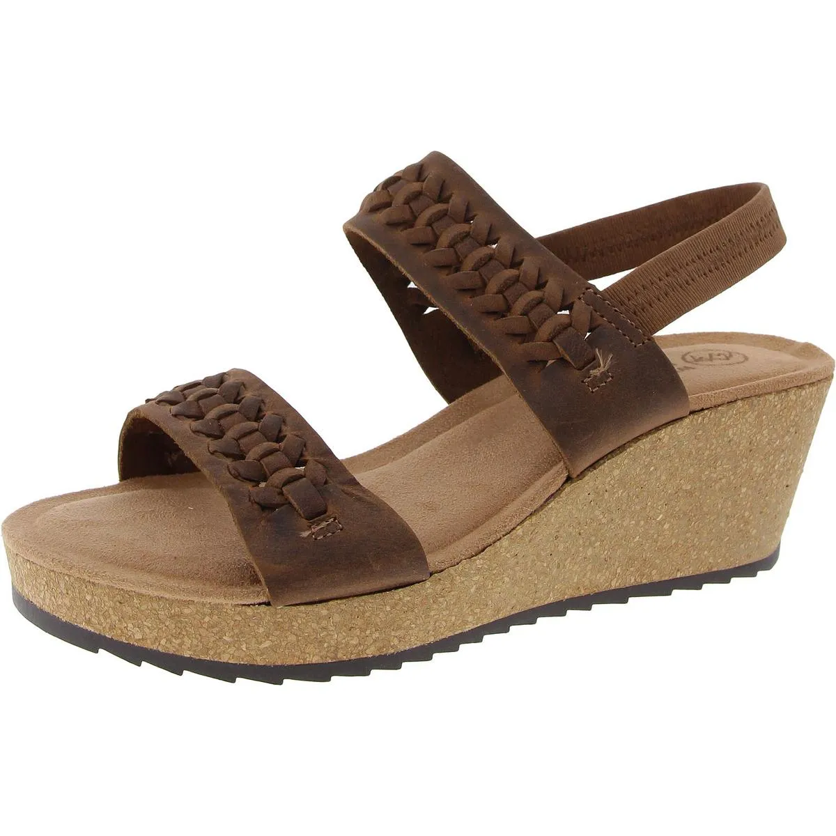 Pretreat Womens Faux Suede Cushioned Footbed Slingback Sandals