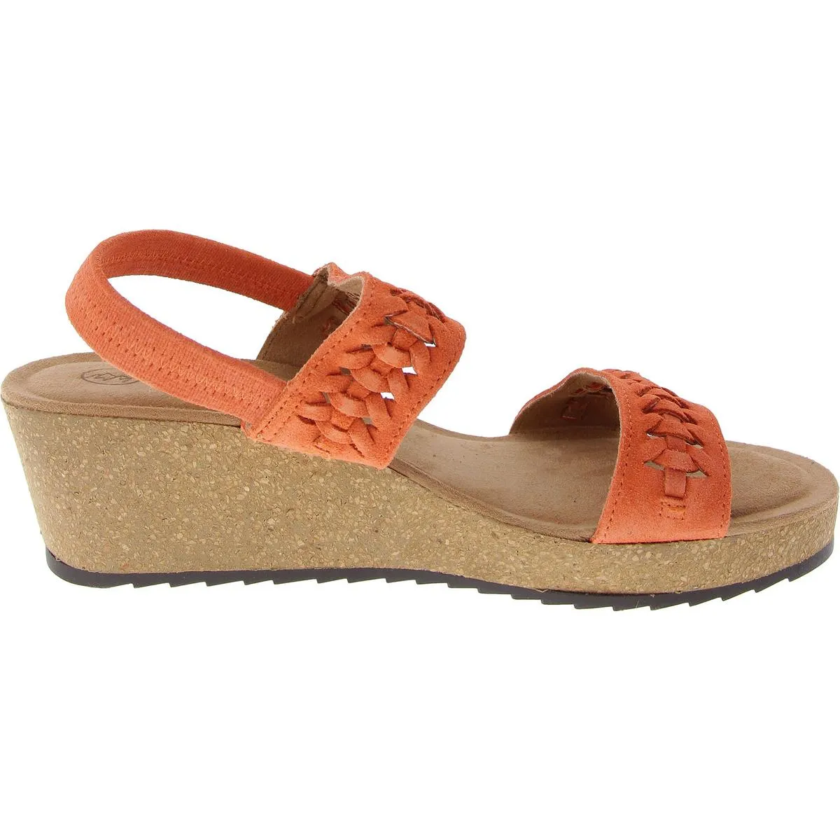 Pretreat Womens Faux Suede Cushioned Footbed Slingback Sandals