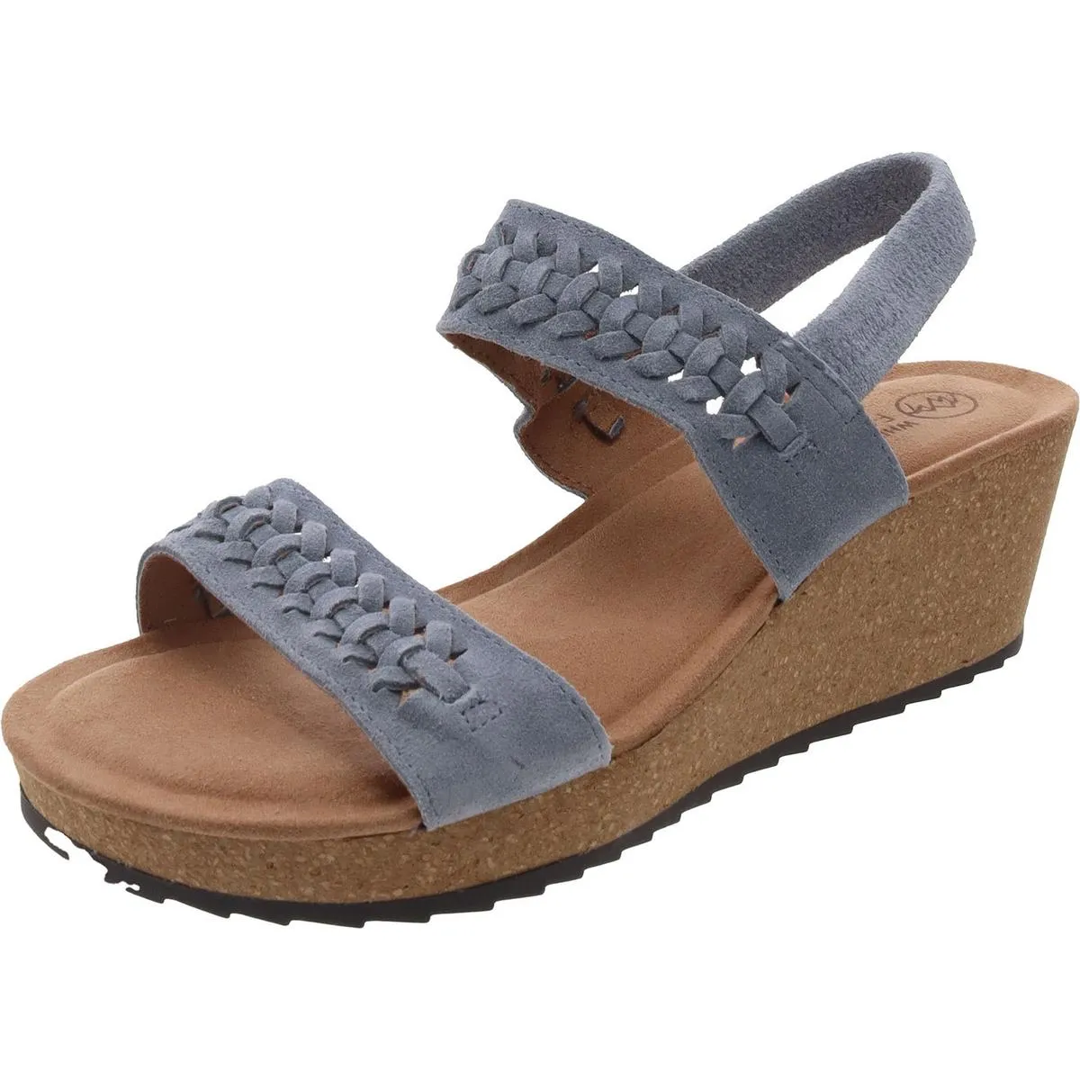 Pretreat Womens Faux Suede Cushioned Footbed Slingback Sandals