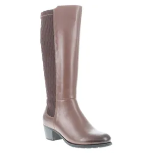 Propet Talise Stretchable Brown Leather Tall Boot (Women's)