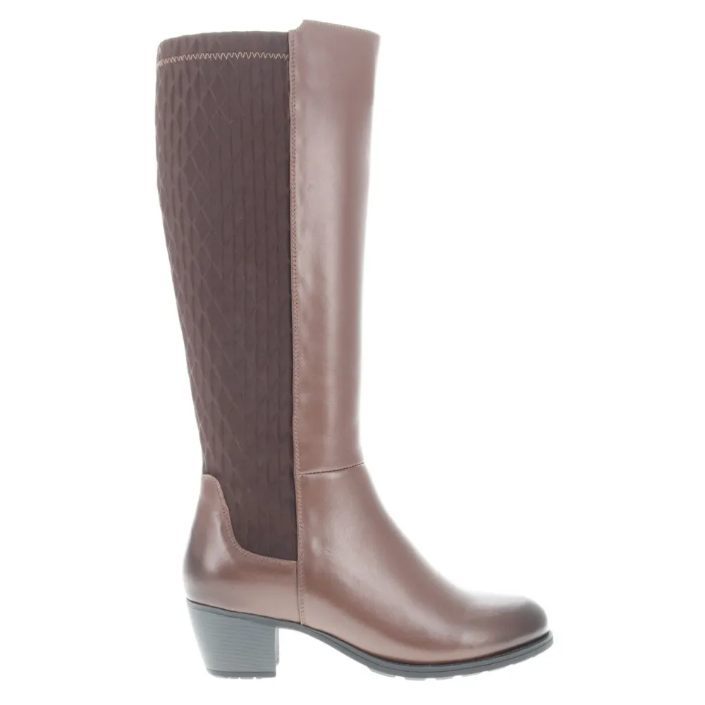 Propet Talise Stretchable Brown Leather Tall Boot (Women's)
