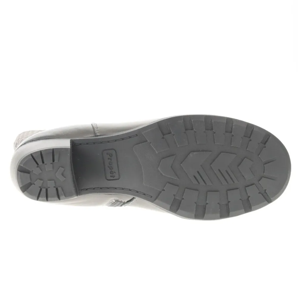 Propet Talise Stretchable Grey Leather Tall Boot (Women's)