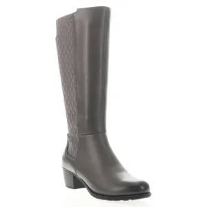 Propet Talise Stretchable Grey Leather Tall Boot (Women's)