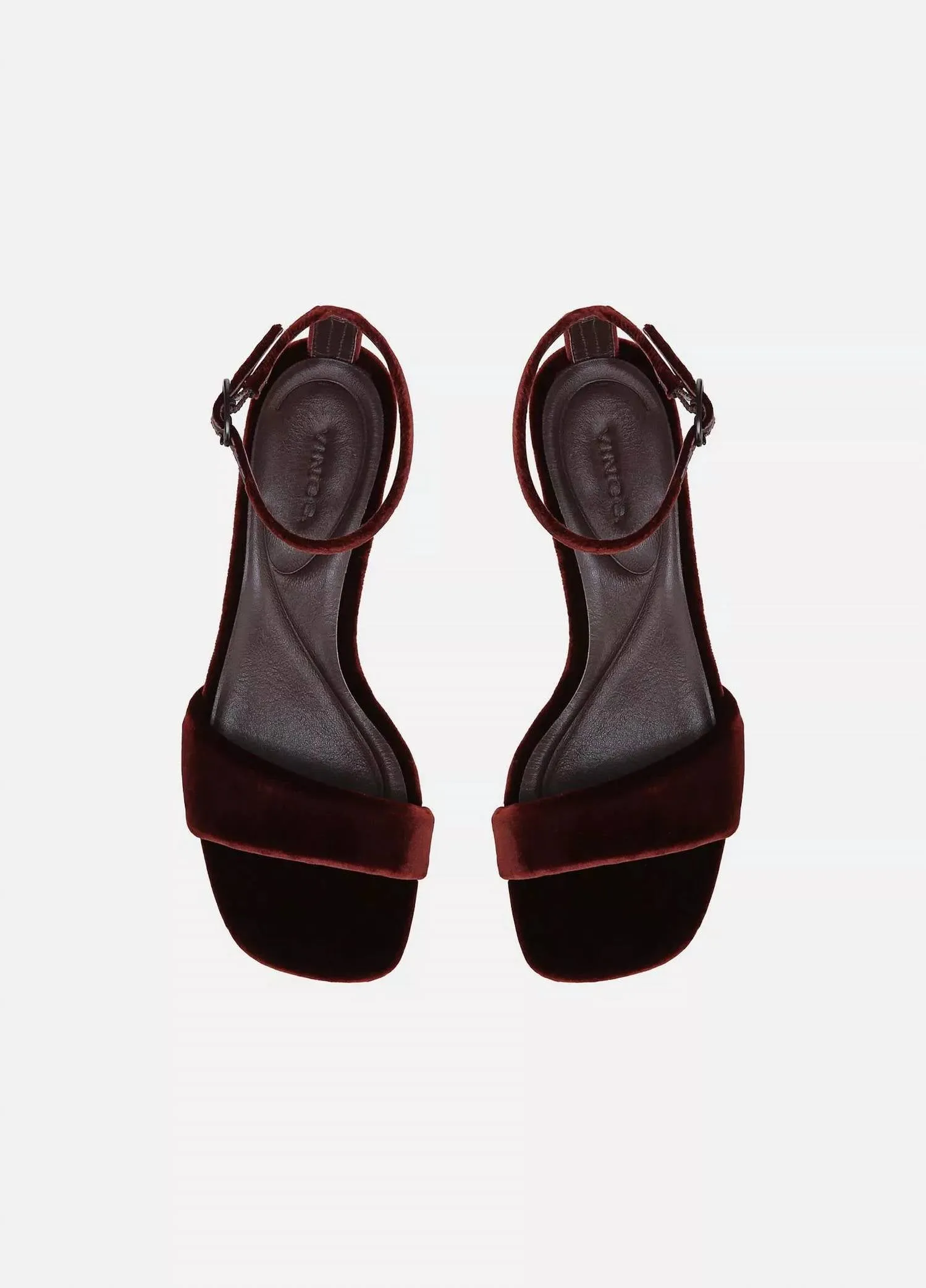 Prue Open Toe Sandal In Pinot Velvet