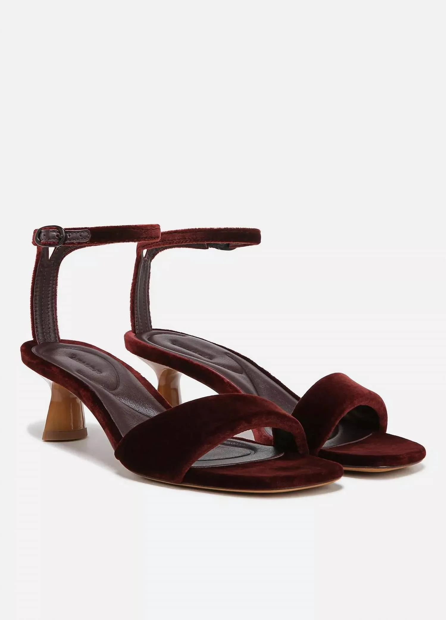 Prue Open Toe Sandal In Pinot Velvet