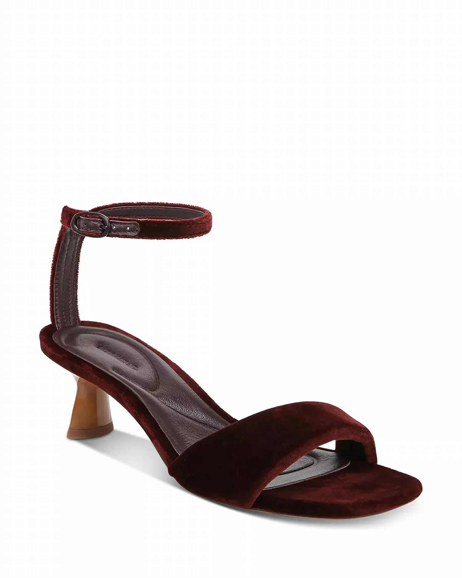 Prue Open Toe Sandal In Pinot Velvet