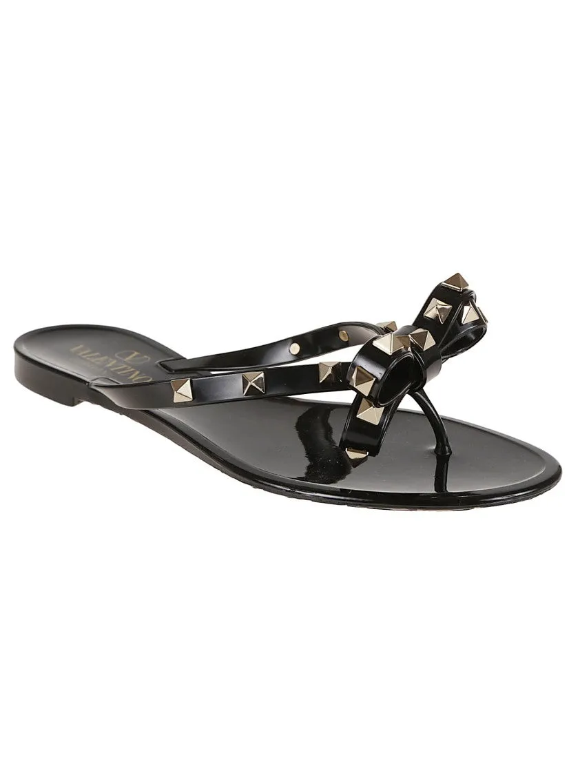 Pvc Sandals With Lace-Patterned Sole
