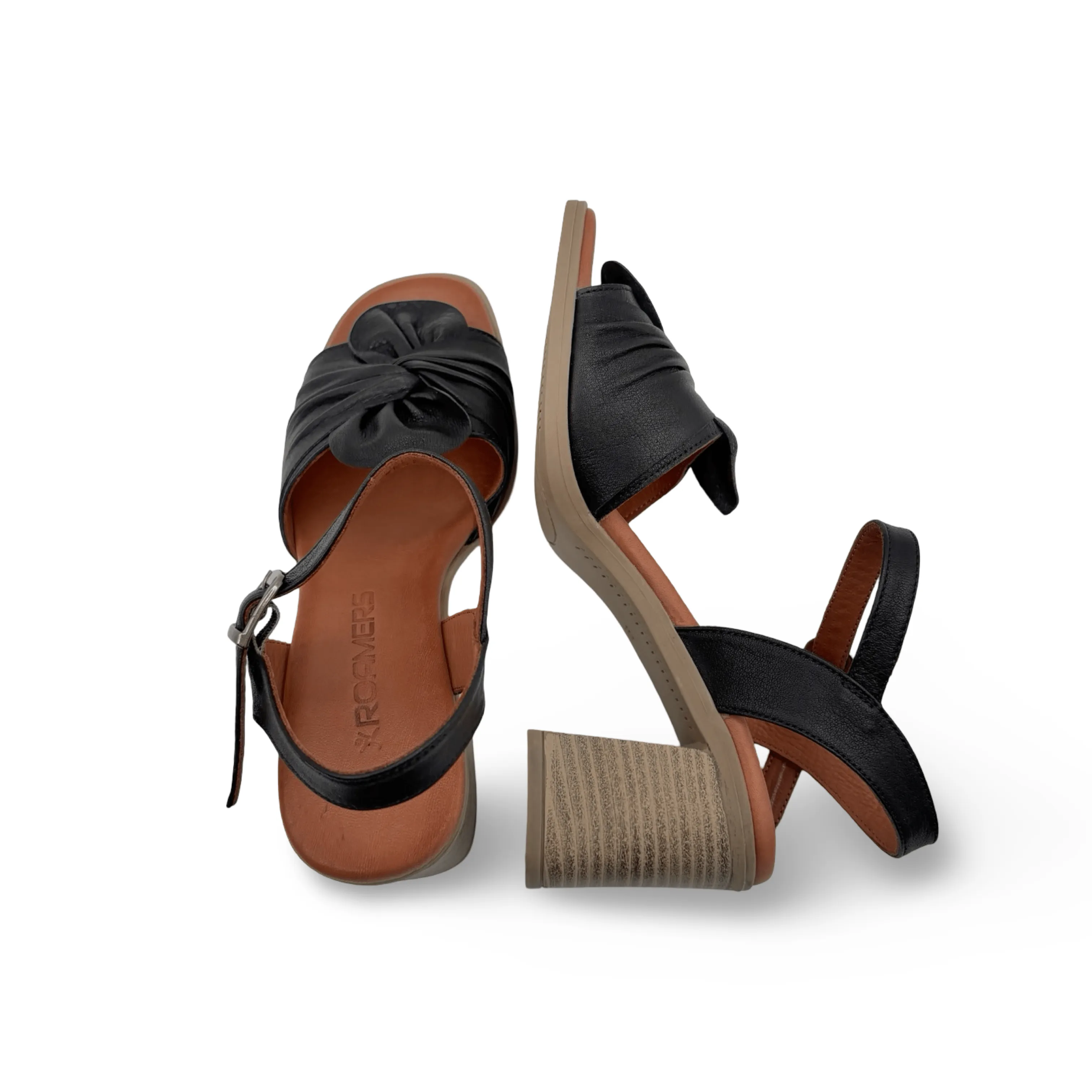 Quana Black Heel Sandal