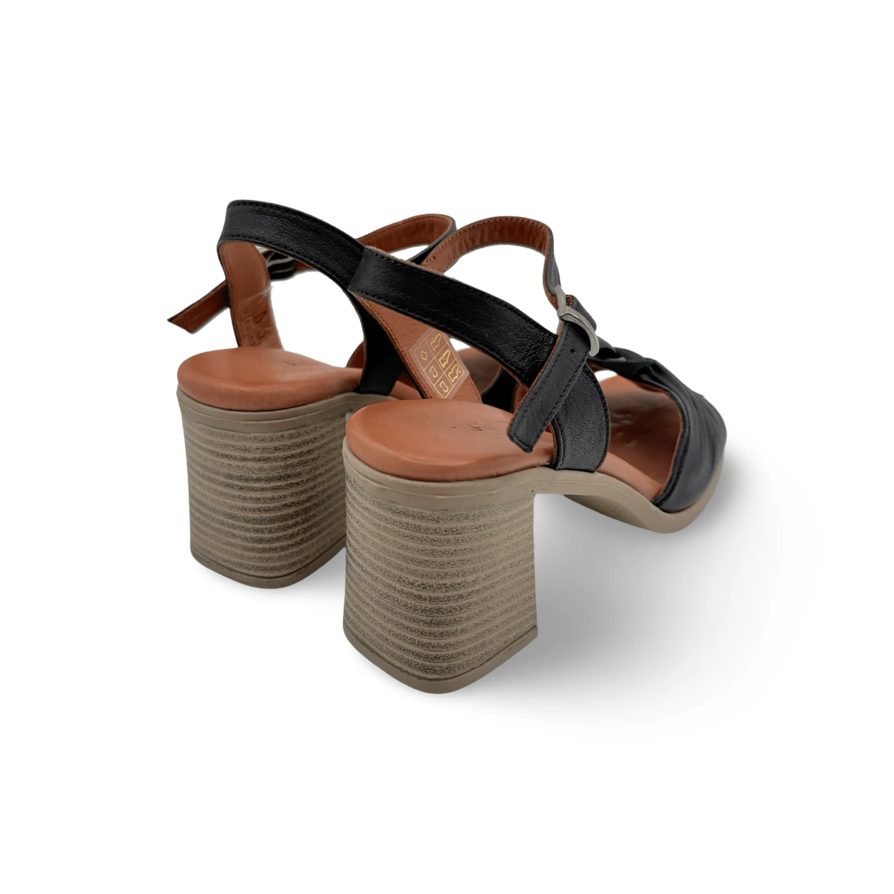 Quana Black Heel Sandal