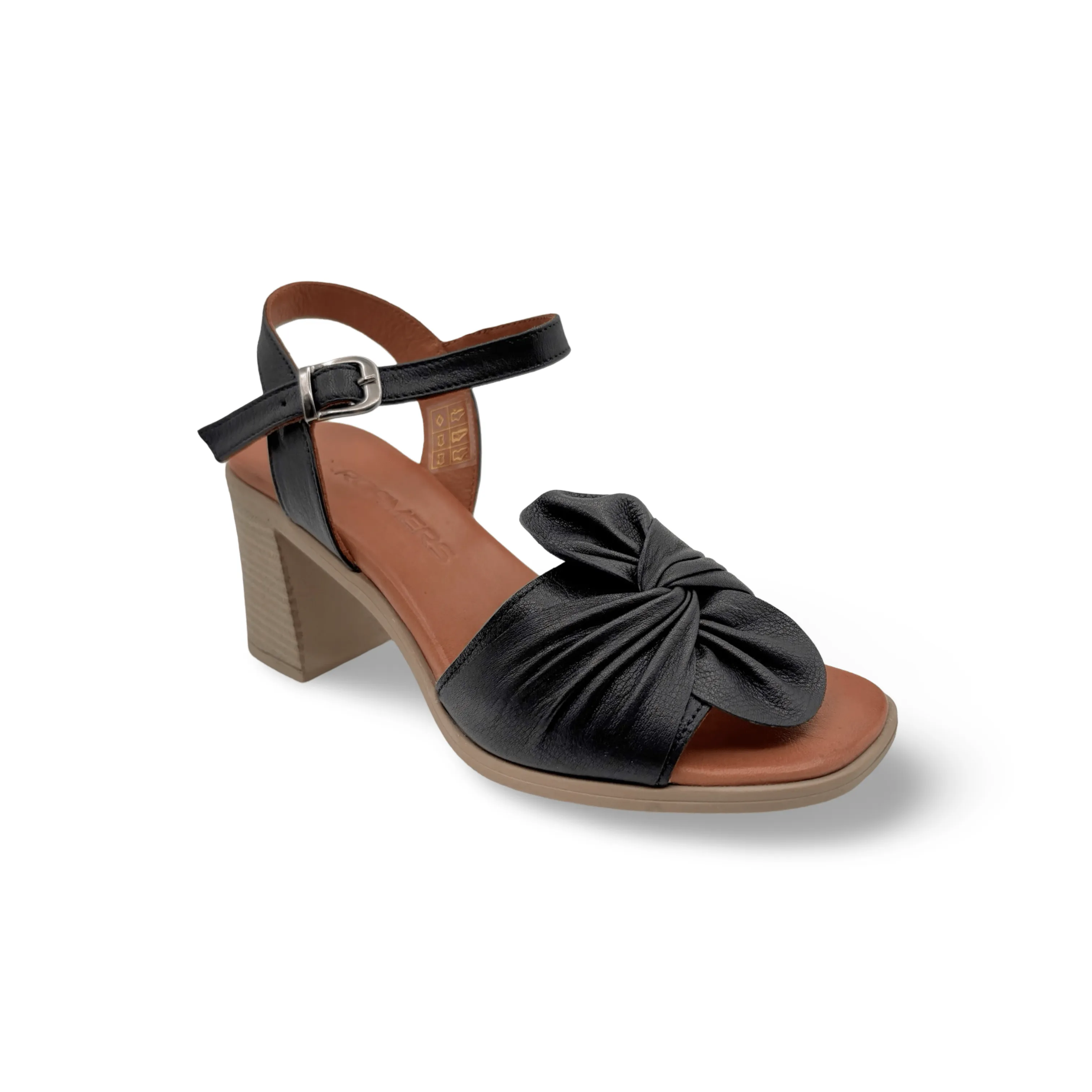 Quana Black Heel Sandal